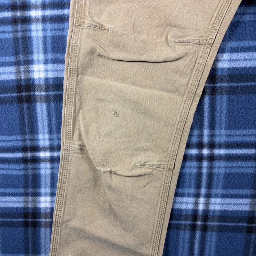 Carhartt Rugged Flex Straight Fit Canvas Work Pants Tan 33x32 102821 253 - Picture 7 of 10